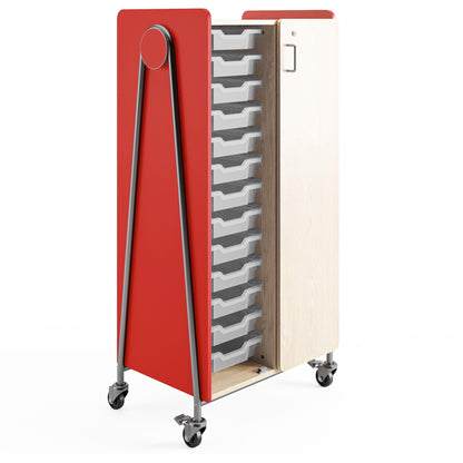 Safco Whiffle Typical Double Rolling Storage Cart - 153 lb Load Capacity - 4 Casters - 3" Caster Size - 1 Carton
