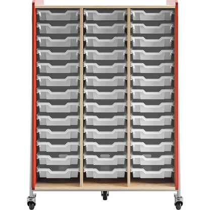 Safco Whiffle Typical Triple Rolling Storage Cart - 396 lb Load Capacity - 5 Casters - 3" Caster Size - 1 Carton