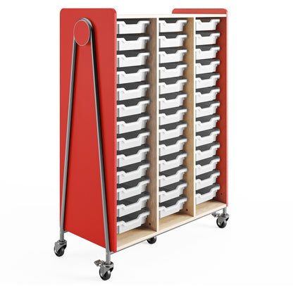 Safco Whiffle Typical Triple Rolling Storage Cart - 396 lb Load Capacity - 5 Casters - 3" Caster Size - 1 Carton