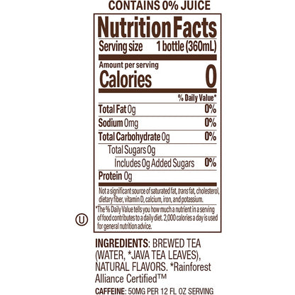 Tejava Lemon Black Tea Bottle - GMO Free - 24 / Carton