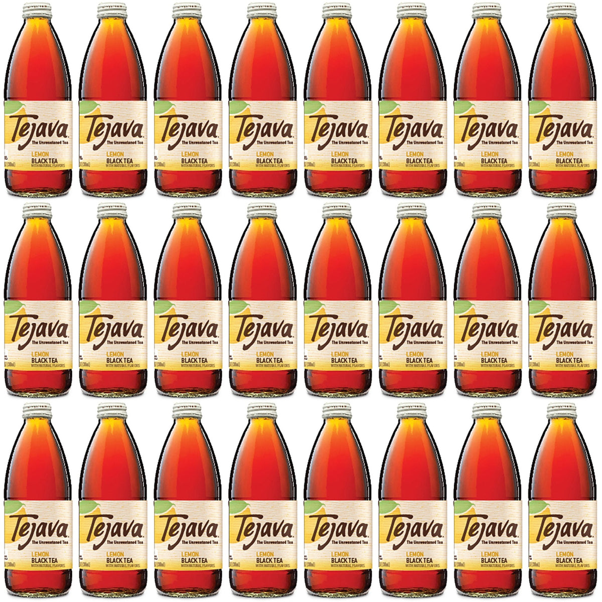 Tejava Lemon Black Tea Bottle - GMO Free - 24 / Carton
