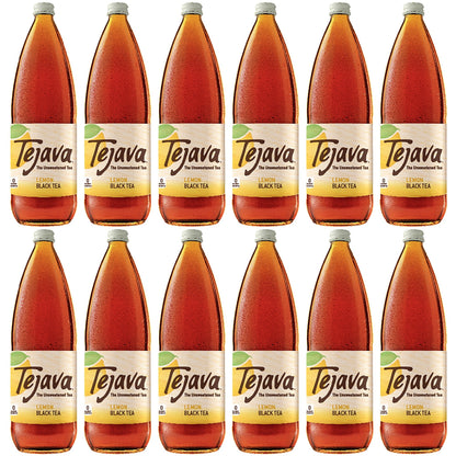 Tejava Lemon Black Tea Bottle - GMO Free - 12 / Carton