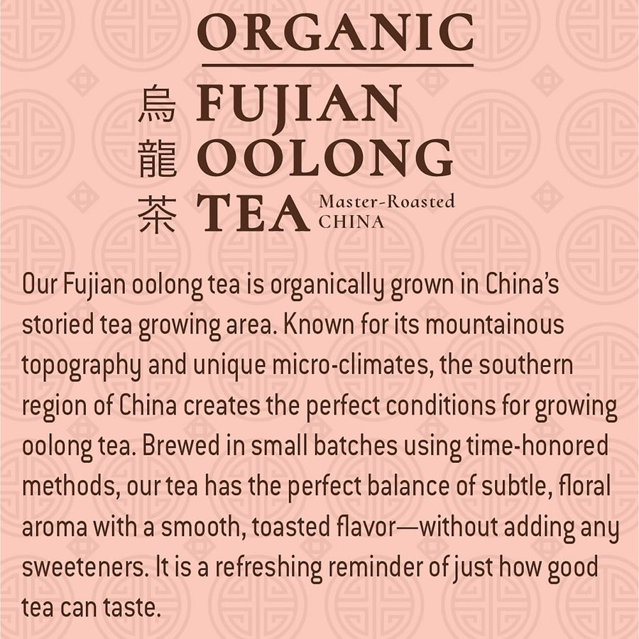 Tejava Origins Fujian Oolong Bottle - GMO Free - Kosher - Organic - 12 / Carton