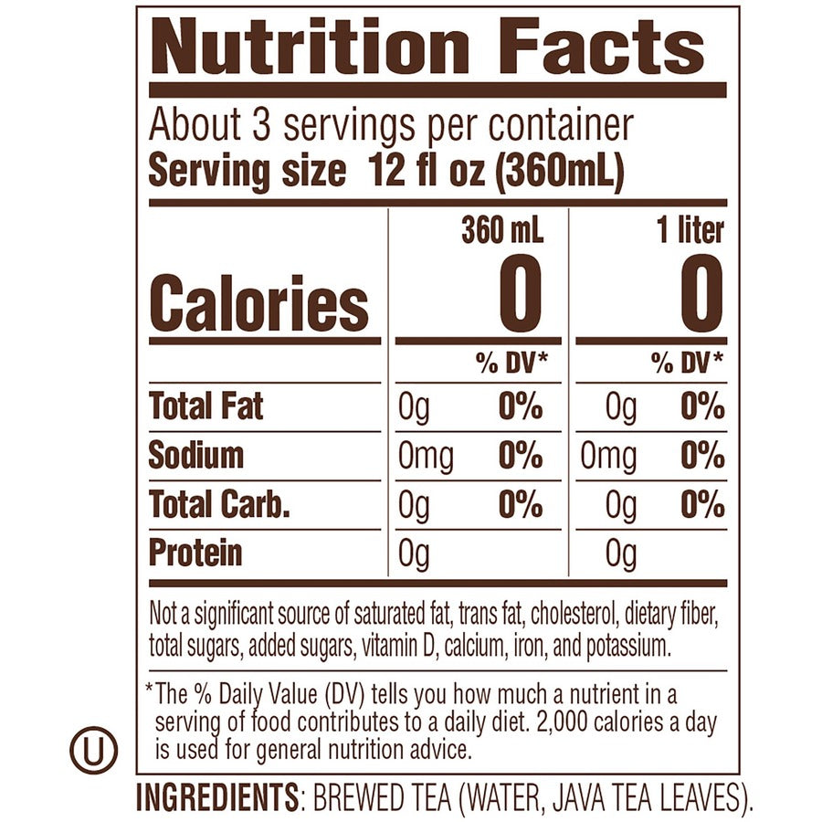 Tejava Original Black Tea Bottle - GMO Free - 52 / Pallet