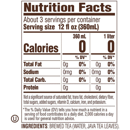 Tejava Original Black Tea Bottle - GMO Free - 52 / Pallet
