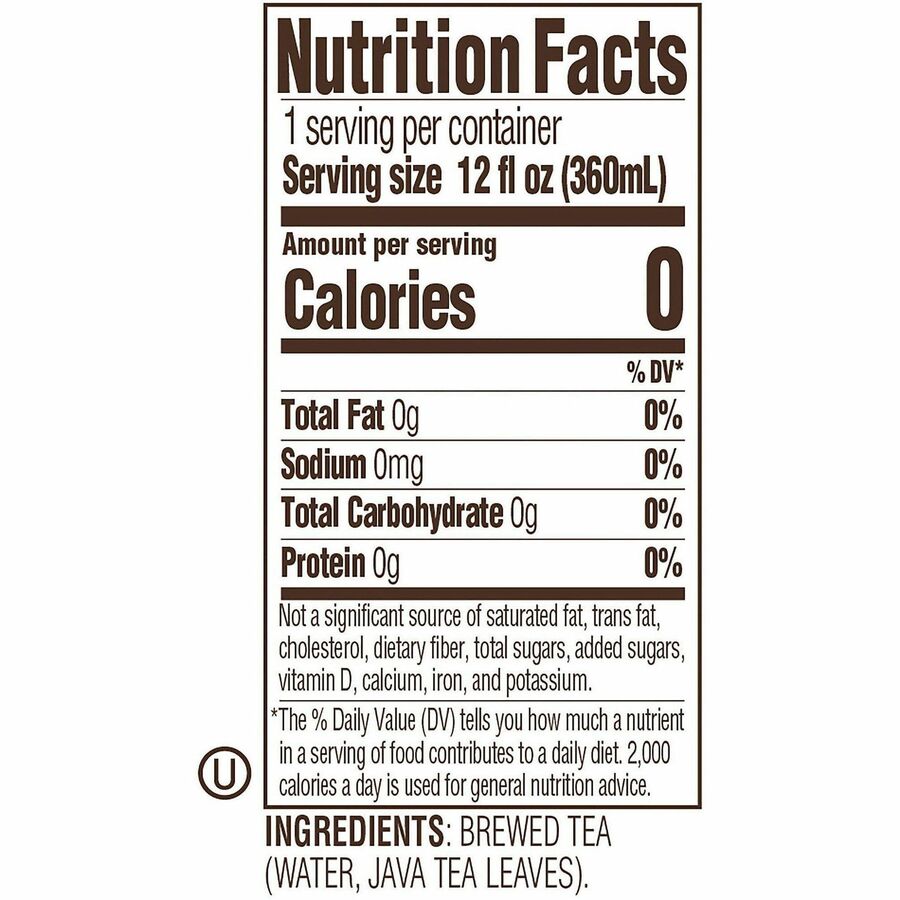 Tejava Original Black Tea Bottle - GMO Free - 72 / Pallet