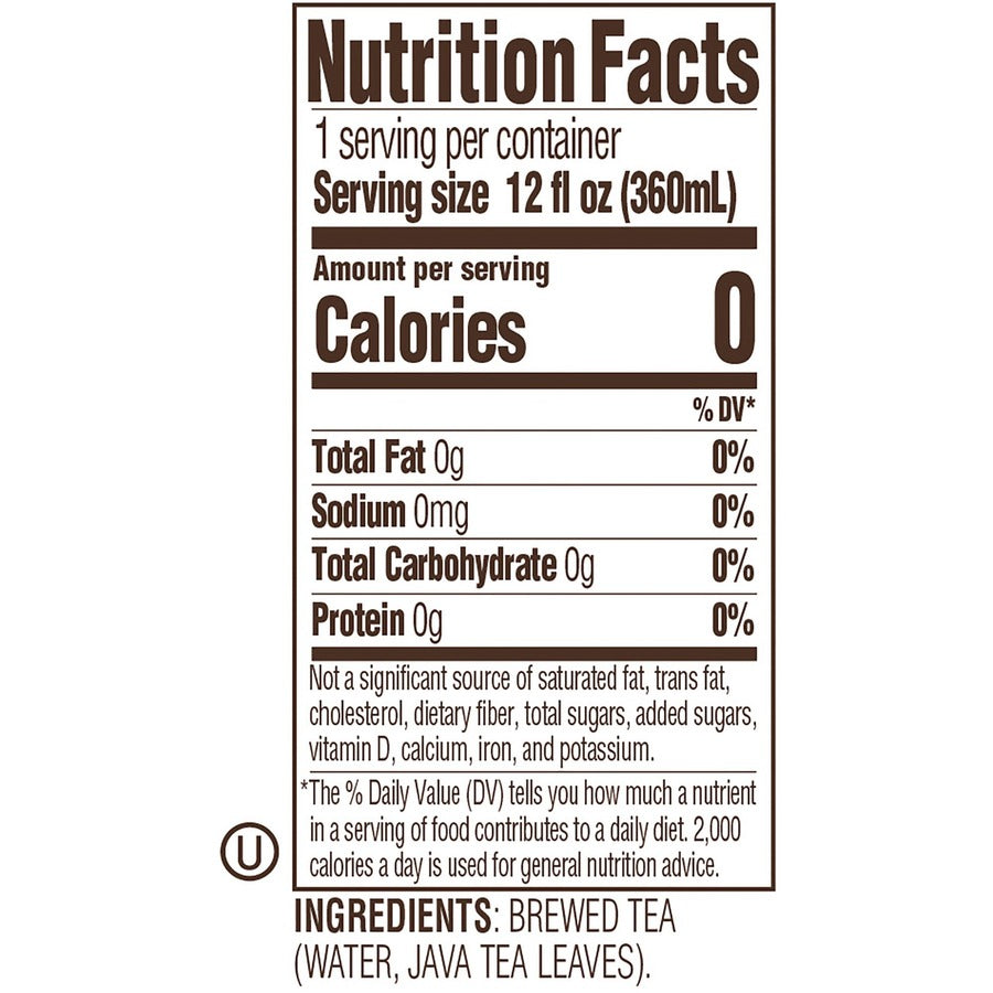 Tejava Original Black Tea Bottle - GMO Free - 72 / Pallet