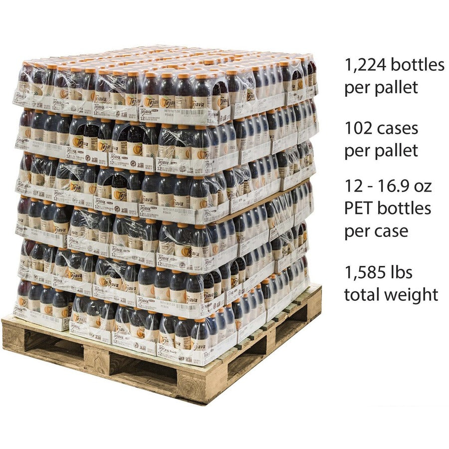 Tejava Peach Black Tea Bottle - GMO Free - 102 / Pallet