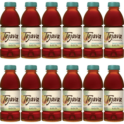 Tejava Pineapple Black Tea Bottle - GMO Free - 12 / Carton