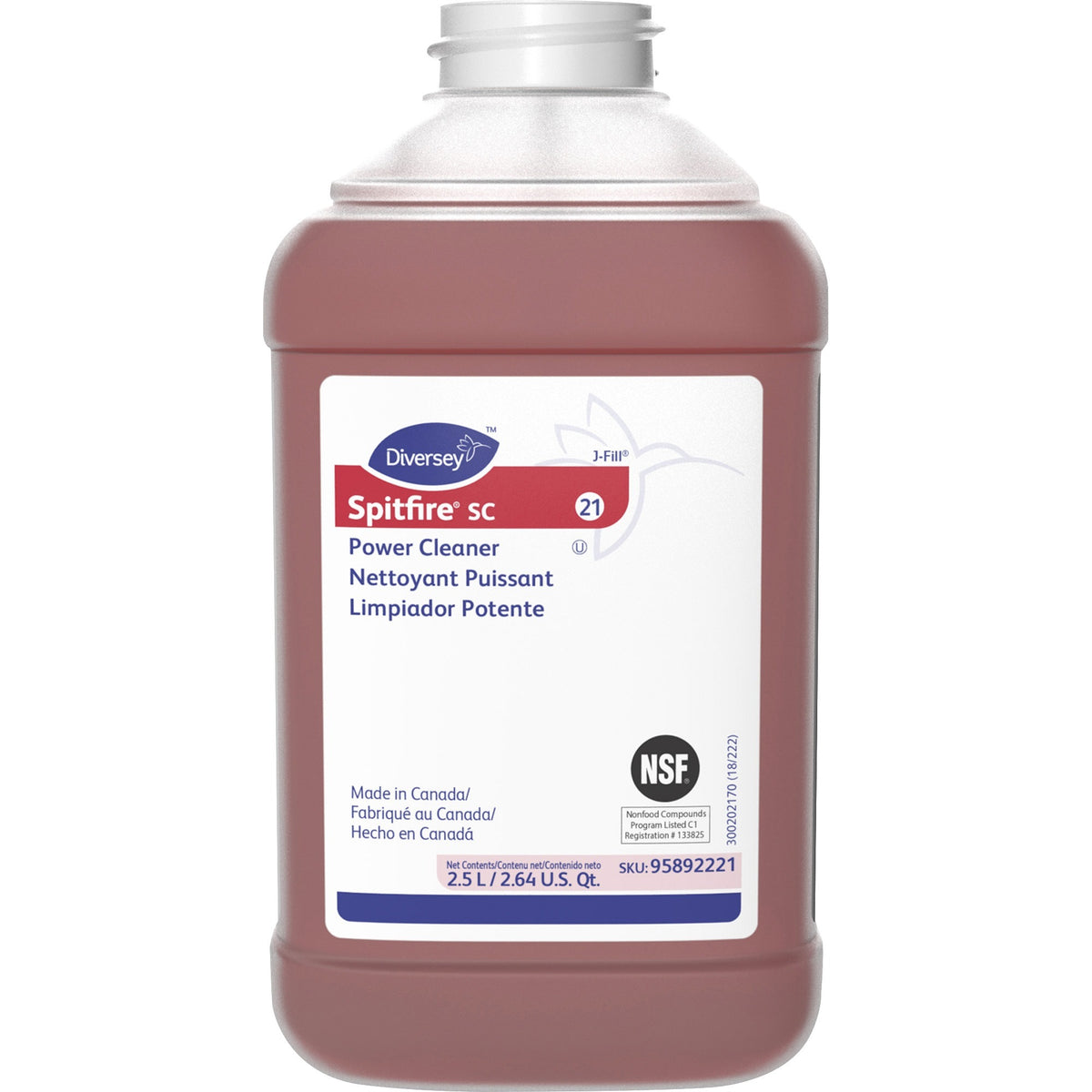 Diversey Spitfire SC Power Cleaner - Ready-To-Use - 169.1 fl oz (5.3 quart) - Pine Scent - 2 / Carton