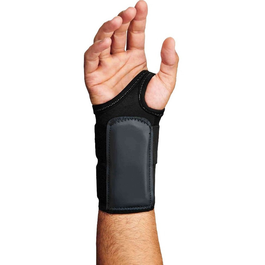 Ergodyne ProFlex 4010 Double Strap Wrist Support - Black - Elastic - 1 Each