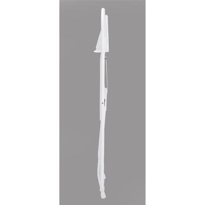 Dorel Zown Premium Fan Back Folding Chair - White Seat Color - White Back Color - Polyethylene Back Material - White Fra