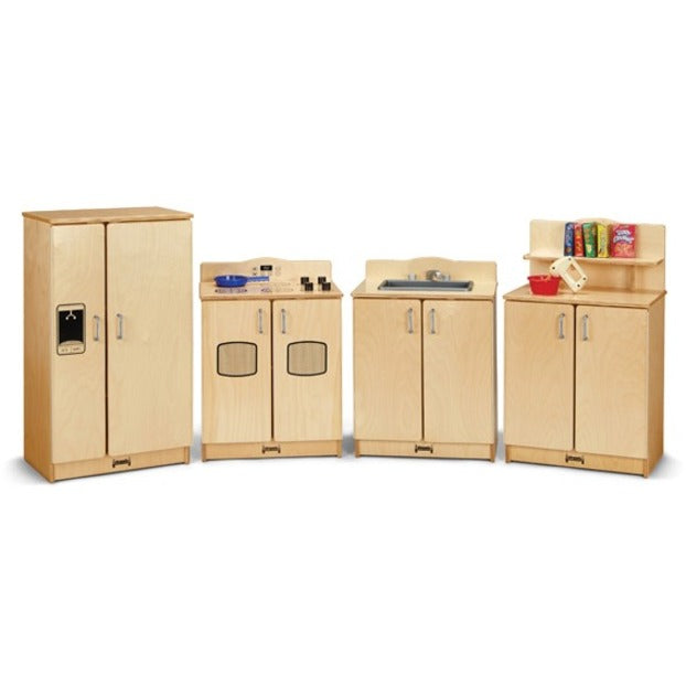 Jonti-Craft Culinary Creations Play Kitchen Refrigerator - 1 Each - Woodgrain