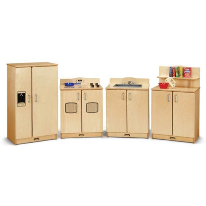 Jonti-Craft Culinary Creations Play Kitchen Refrigerator - 1 Each - Woodgrain