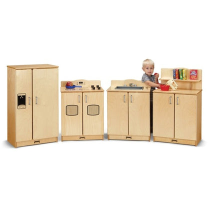 Jonti-Craft Culinary Creations Play Kitchen Refrigerator - 1 Each - Woodgrain