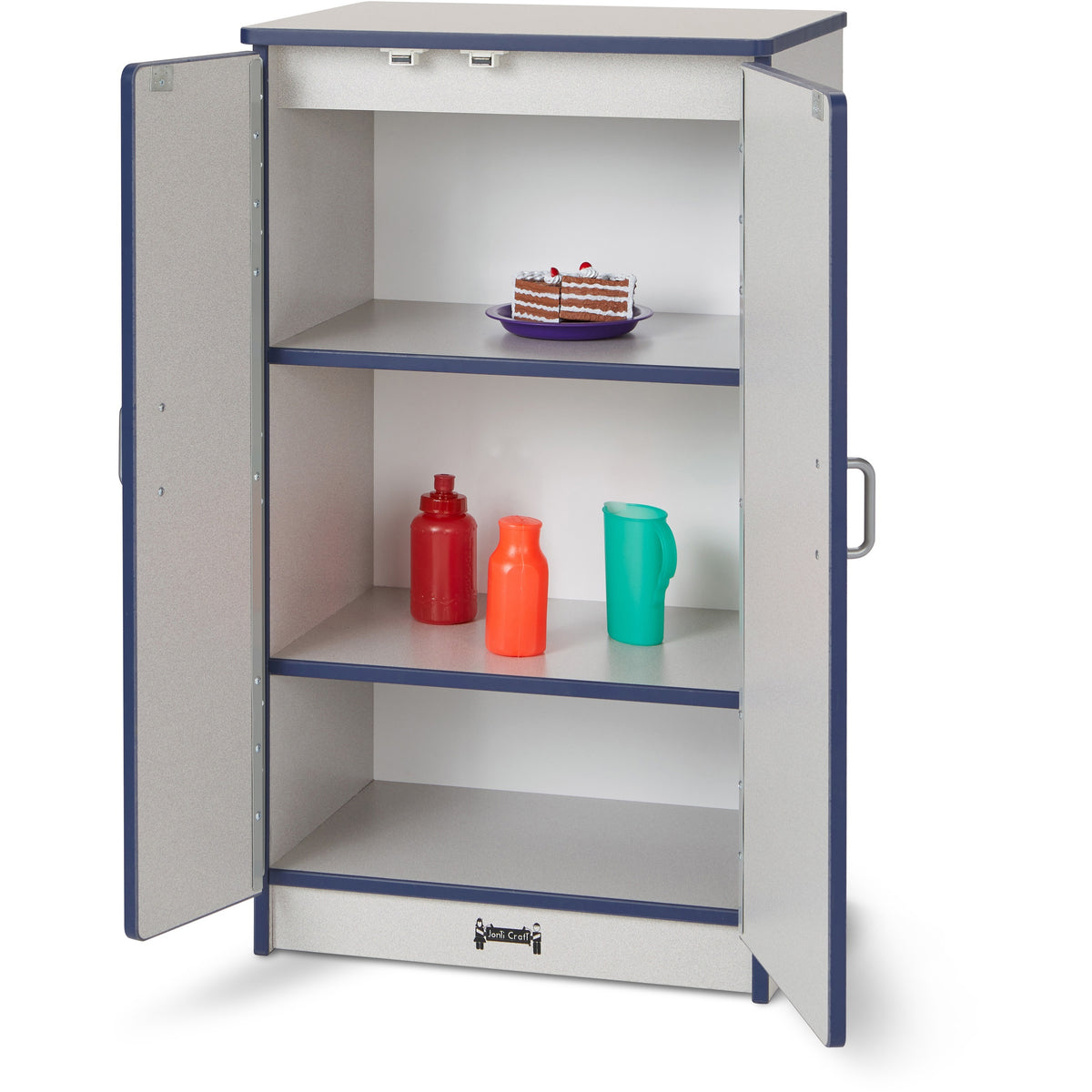 Rainbow Accents Culinary Creations Kitchen Refrigerator - Navy - 1 Each - Navy, Gray, Chrome