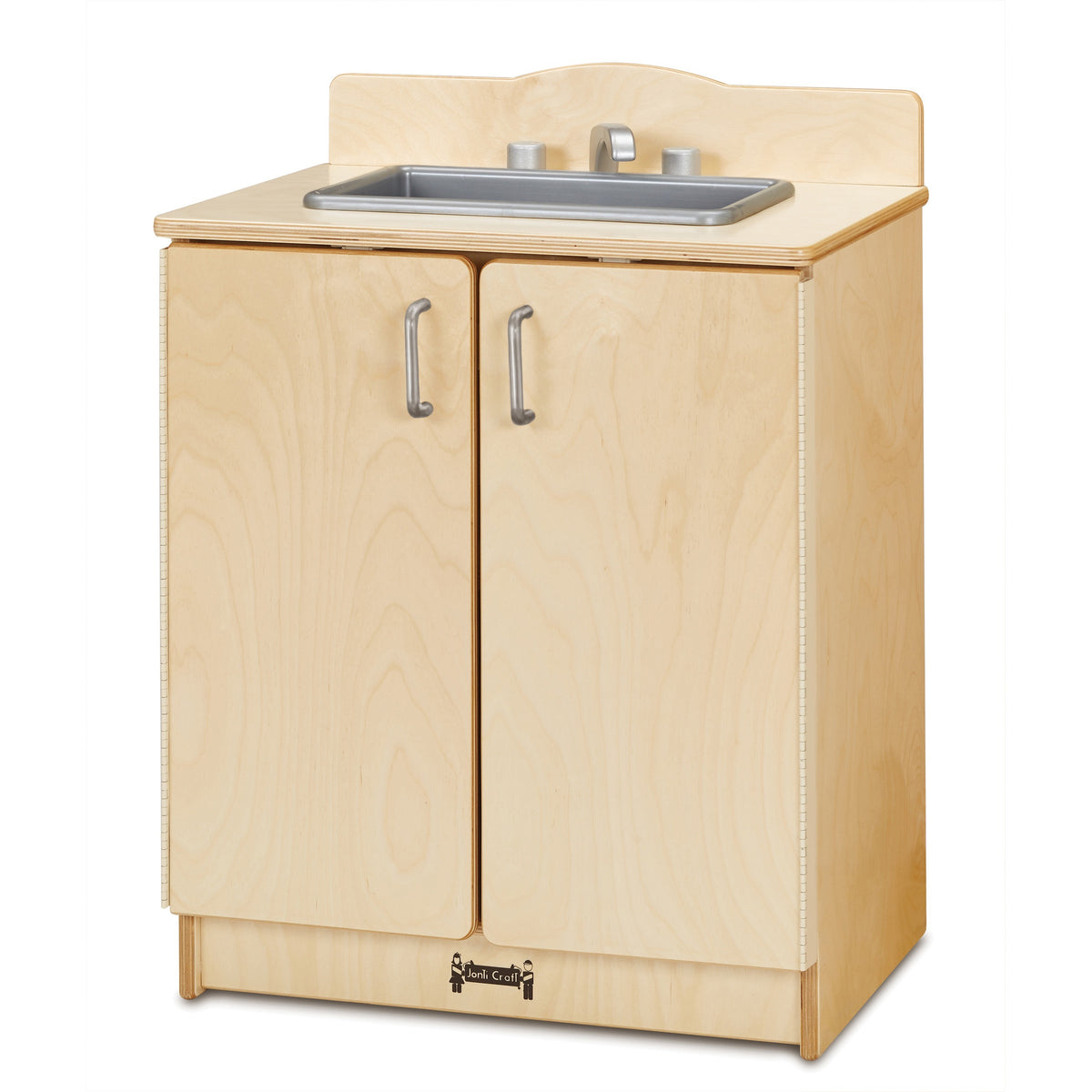 Rainbow Accents Culinary Creations Play Kitchen Sink - 1 Each - Woodgrain, Chrome - Wood