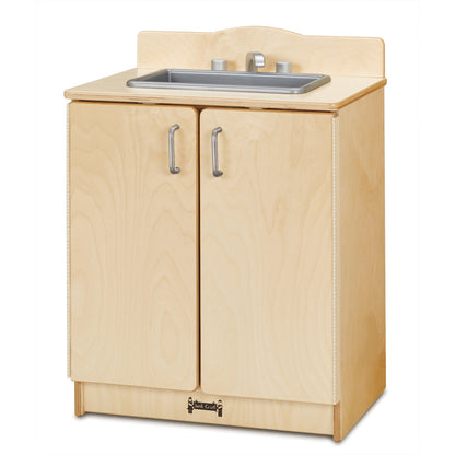 Rainbow Accents Culinary Creations Play Kitchen Sink - 1 Each - Woodgrain, Chrome - Wood