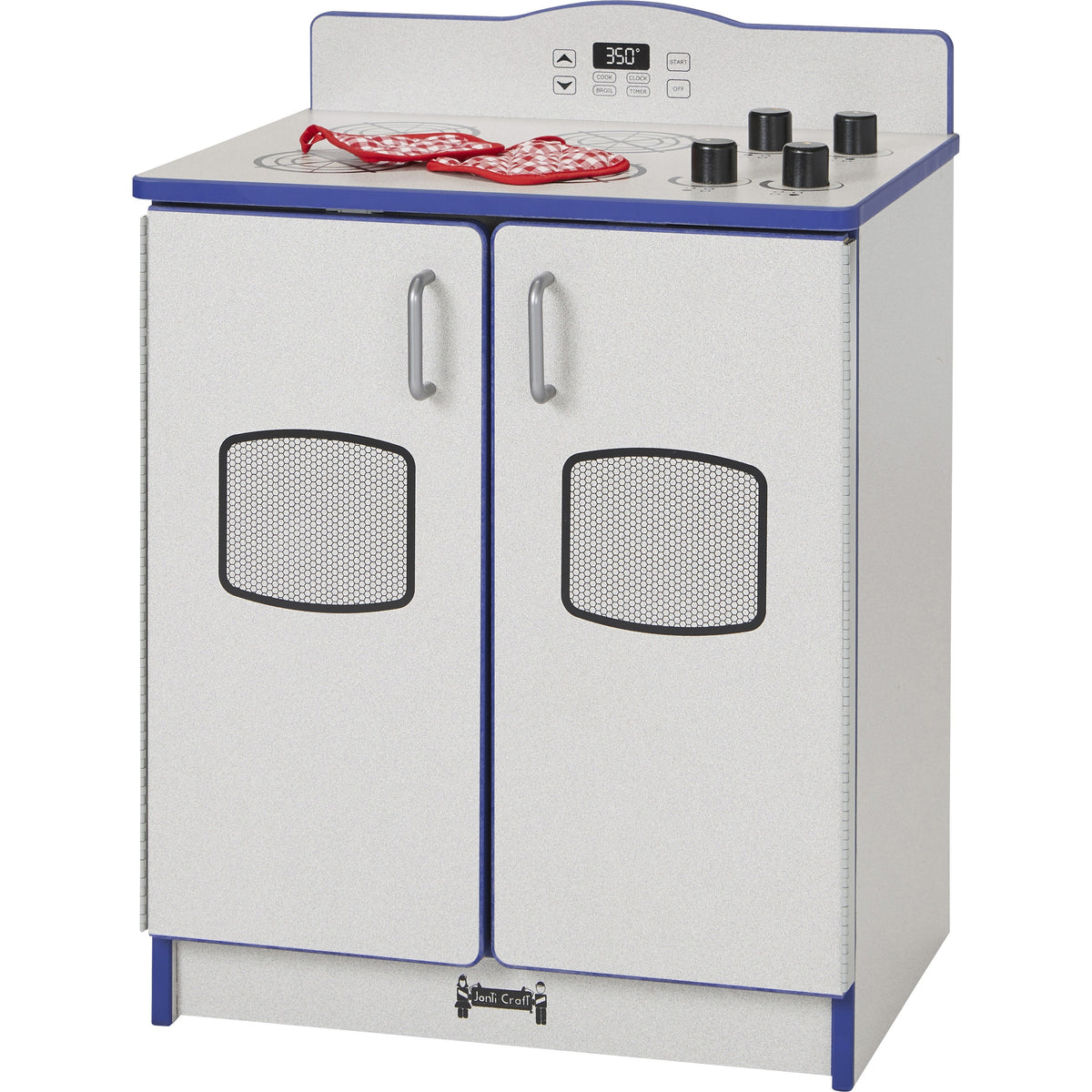 Rainbow Accents Culinary Creations Kitchen Stove - Blue - 1 Each - Blue, Gray, Chrome - Wood