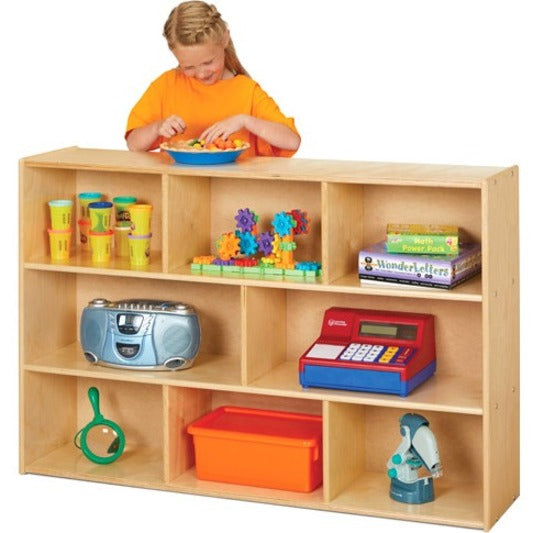 young Time 3-Shelf Storage Unit - 8 Compartment(s) - 3 Shelf(ves) - 31.50" Height x 48" Width x 12" Depth - 1 Each