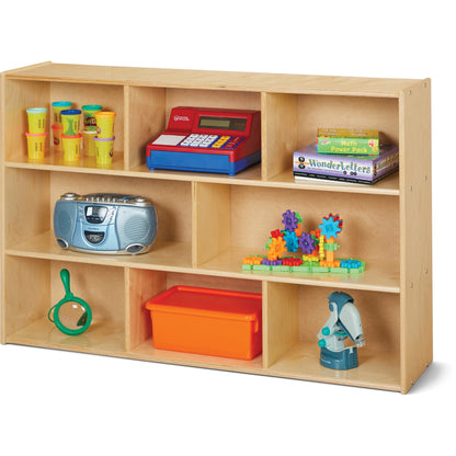 young Time 3-Shelf Storage Unit - 8 Compartment(s) - 3 Shelf(ves) - 31.50" Height x 48" Width x 12" Depth - 1 Each
