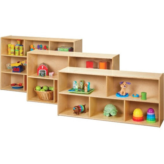 young Time 3-Shelf Storage Unit - 8 Compartment(s) - 3 Shelf(ves) - 31.50" Height x 48" Width x 12" Depth - 1 Each