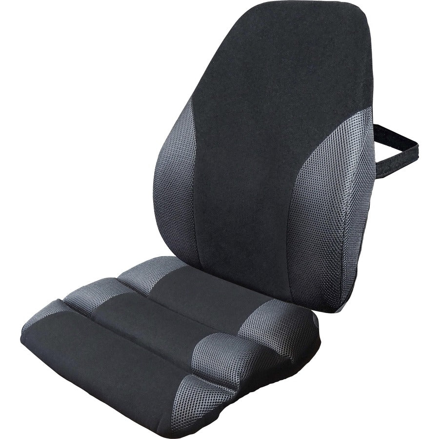 Kantek Memory Foam Backrest - Black - High Density Memory Foam - 1 Each