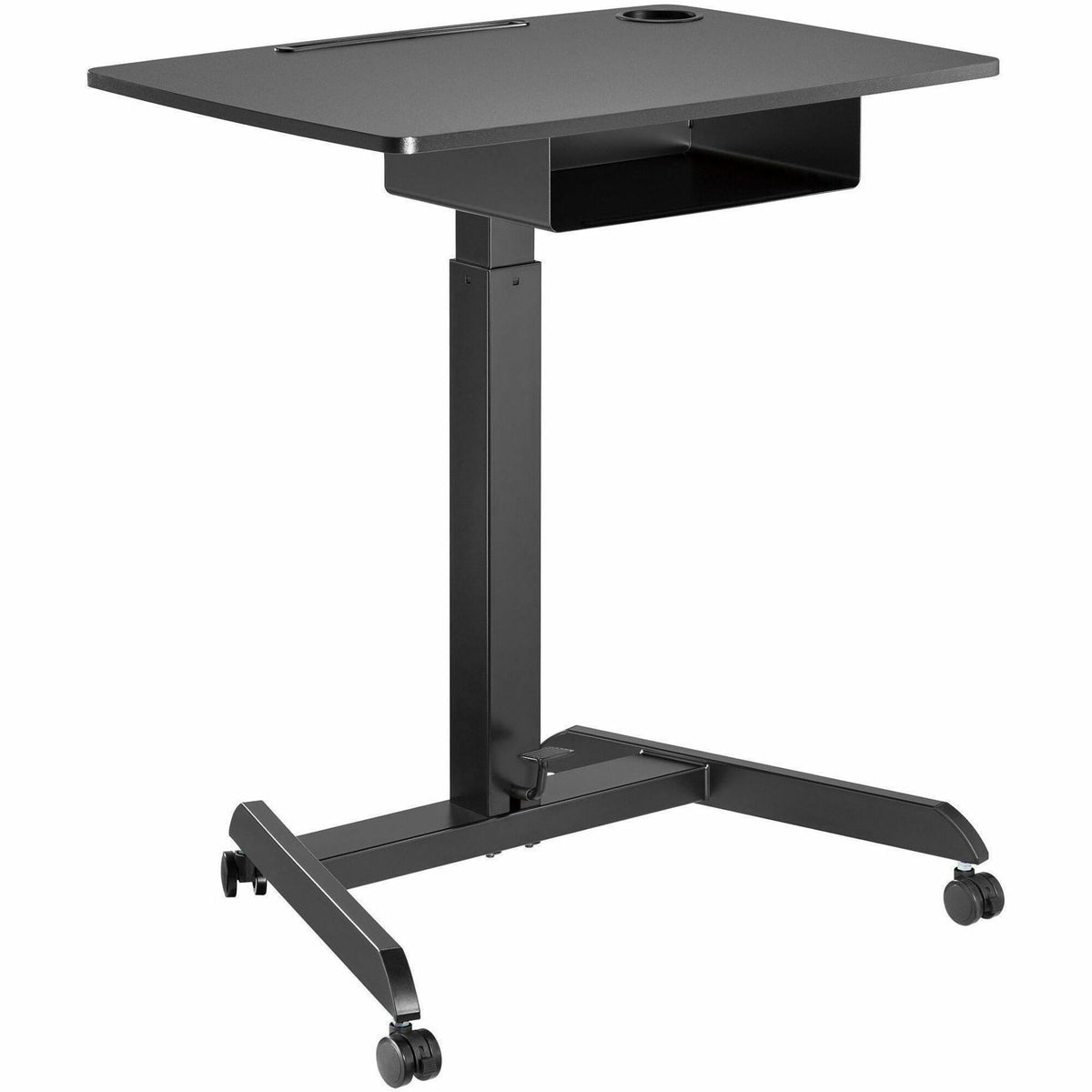 Kantek Mobile Height-Adjustable Sit-Stand Desk - Adjustable Height - 22" Table Top Length x 31.50" Table Top Width - 49"