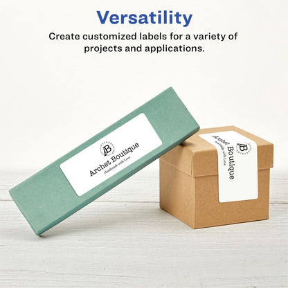 Avery® Rectangle Labels - - HeightPermanent Adhesive - Rectangle - Matte White - 1 Carton