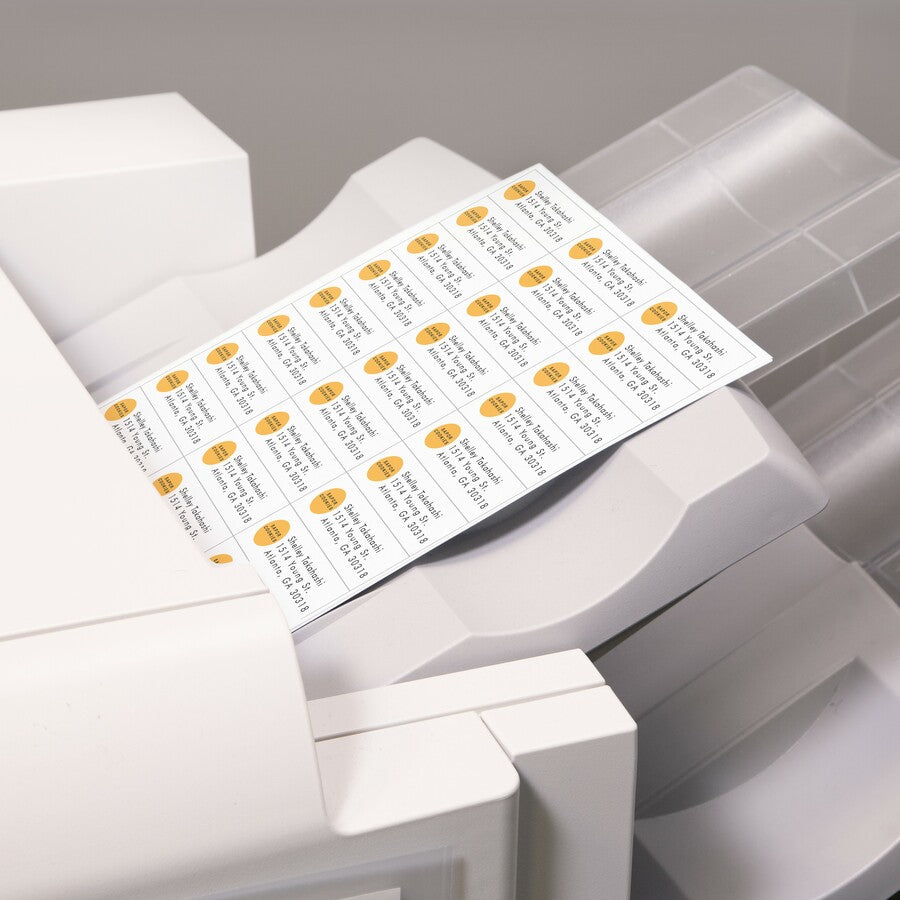 Avery® Address Label - 3 2/5" Height x 9" Width x 11 1/5" Length - Permanent Adhesive - Rectangle - Matte White - Paper 