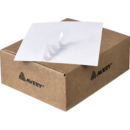 Avery® Address Label - 3 2/5" Height x 9" Width x 11 1/5" Length - Permanent Adhesive - Rectangle - Matte White - Paper 
