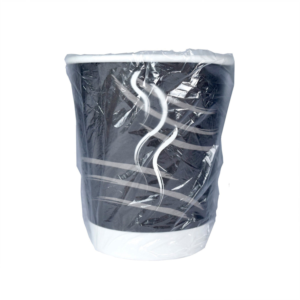 RDI 9 oz Double Wall Wrapped Hot Paper Cups - 9 fl oz - Black - Paper - Hot Drink, Beverage, Coffee, Hot Chocolate, Tea 