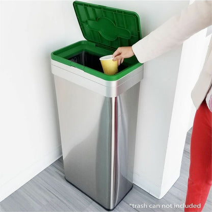 HLS Commercial Rectangular Open Top Compost Bin/Lid - Rectangular - Gray - 1 Each