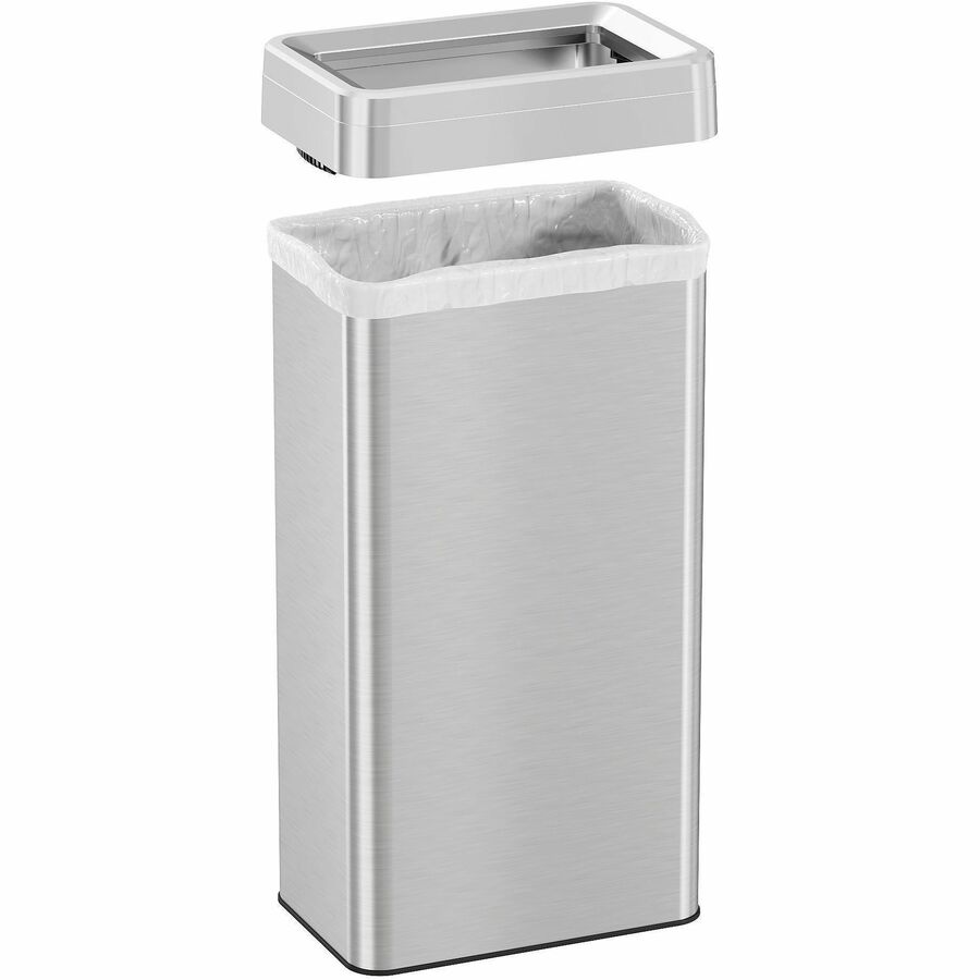 HLS Commercial Stainless Steel Bin Receptacle - Deodorizer - 21 gal Capacity - Rectangular - Fingerprint Proof - 1 Each