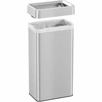 HLS Commercial Stainless Steel Bin Receptacle - Deodorizer - 21 gal Capacity - Rectangular - Fingerprint Proof - 1 Each