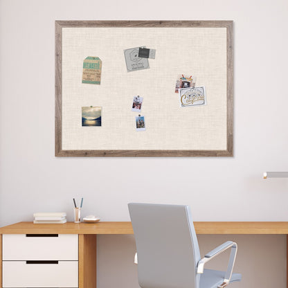 U Brands Linen Bulletin Board - 36" Board Height x 48" Board Width - Tan Linen Surface - 1 Each