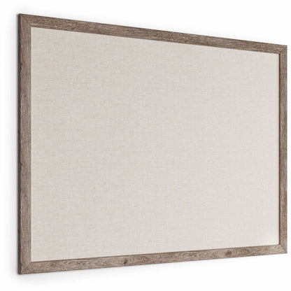 U Brands Linen Bulletin Board - 36" Board Height x 48" Board Width - Tan Linen Surface - 1 Each