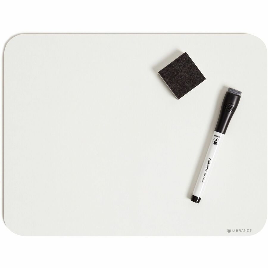 U Brands Single-Sided Dry-Erase Lap Board Value Pack - 12" (1 ft) Width x 9" (0.8 ft) Height - White Melamine Surface - 