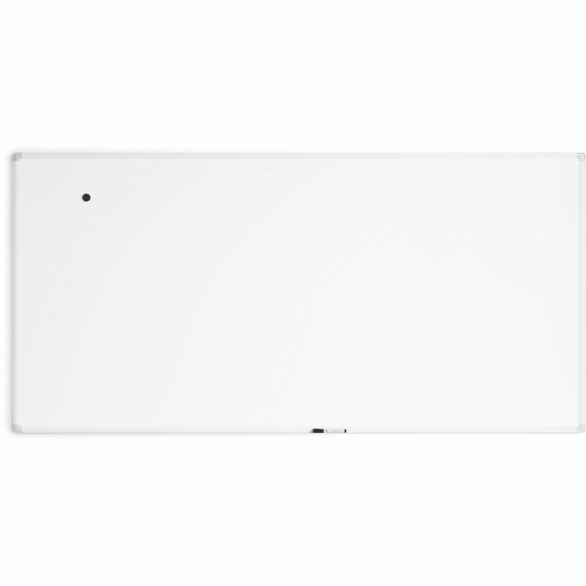 U Brands Magnetic Porcelain Steel Board - 96" (8 ft) Width x 47" (3.9 ft) Height - White Porcelain Steel Surface - White