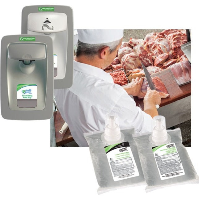 Health Guard Foaming E2 Sanitizing Hand Soap - 1.06 quart - Kill Germs - Hand, Multipurpose - Antibacterial - Pale Yello