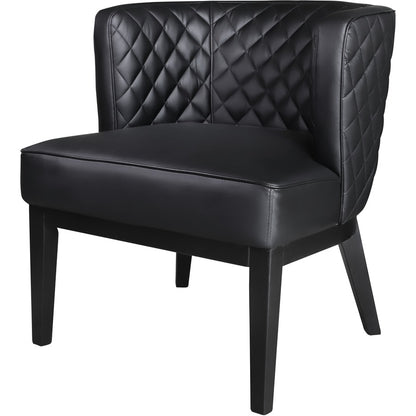 Boss Ava Accent Chair - Black Seat Color - Plush Seat Material - Black Back Color - Four-legged Base - 1 Each