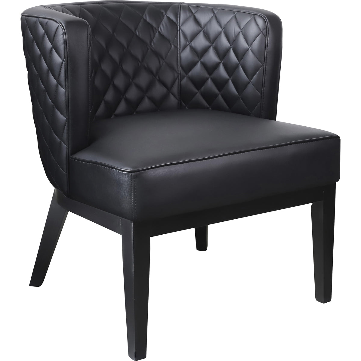 Boss Ava Accent Chair - Black Seat Color - Plush Seat Material - Black Back Color - Four-legged Base - 1 Each