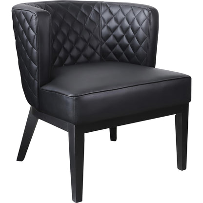 Boss Ava Accent Chair - Black Seat Color - Plush Seat Material - Black Back Color - Four-legged Base - 1 Each