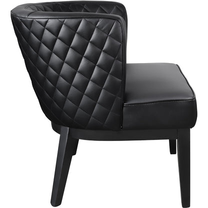 Boss Ava Accent Chair - Black Seat Color - Plush Seat Material - Black Back Color - Four-legged Base - 1 Each