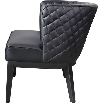 Boss Ava Accent Chair - Black Seat Color - Plush Seat Material - Black Back Color - Four-legged Base - 1 Each