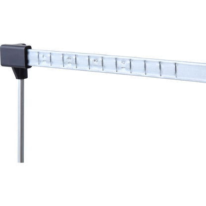 Business Source File Frame - Letter - 14" to 18" Long - Stainless Steel - Gray - 2 / Box