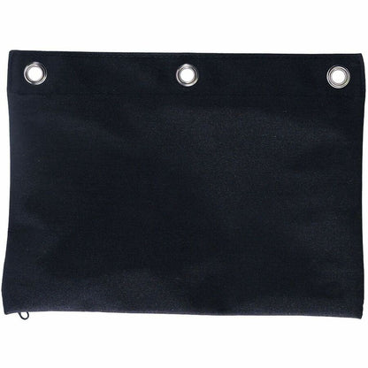 Business Source Binder Pencil Pouch - 10" Height x 7.4" Width - Black - 6 / Pack
