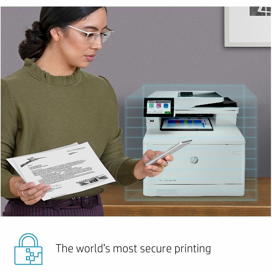 HP LaserJet Enterprise M480f Laser Multifunction Printer - Color - Copier/Fax/Printer/Scanner - 27 ppm Mono/27 ppm Color