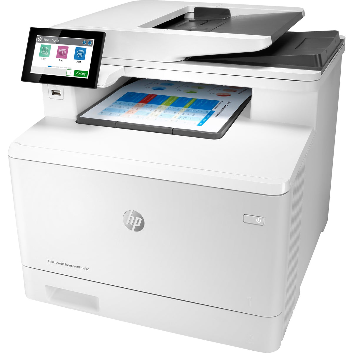 HP LaserJet Enterprise M480f Laser Multifunction Printer - Color - Copier/Fax/Printer/Scanner - 27 ppm Mono/27 ppm Color