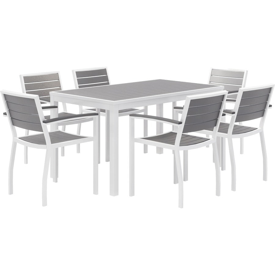 KFI Gray Indoor/Outdoor Furniture - Rectangle - 29" Height x 32" Width x 55" Depth - Gray Table Top - 1 Each